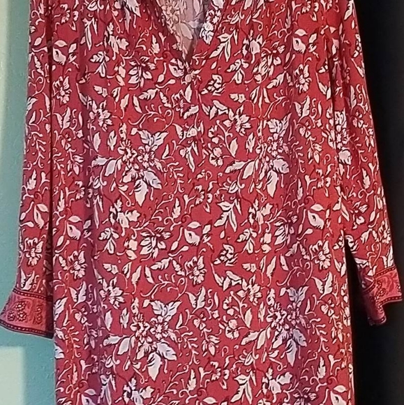 LOFT partial button up dress, or can wear as a long blouse. - Picture 3 of 6